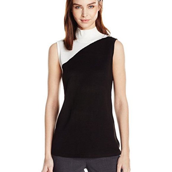 Calvin Klein Tops - Calvin Klein Colorblock mockneck Top
